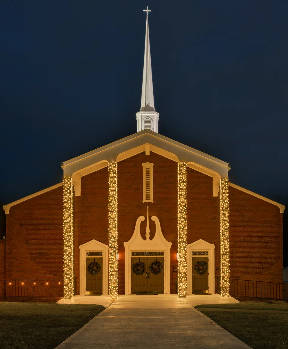 Christ Covenant Sandy Springs holiday lighting display